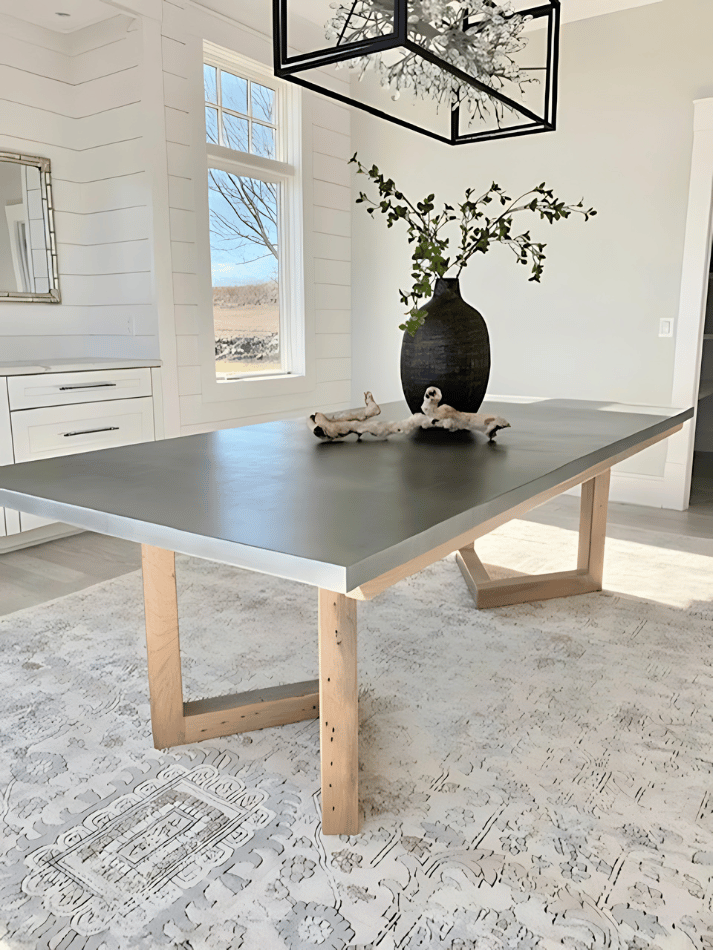 Bradford Zinc Dining Table - Custom Wood Furniture | Kingston Krafts
