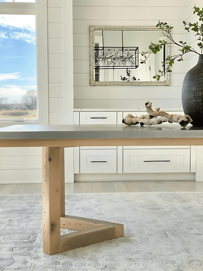 Bradford Zinc Dining Table - Custom Wood Furniture | Kingston Krafts