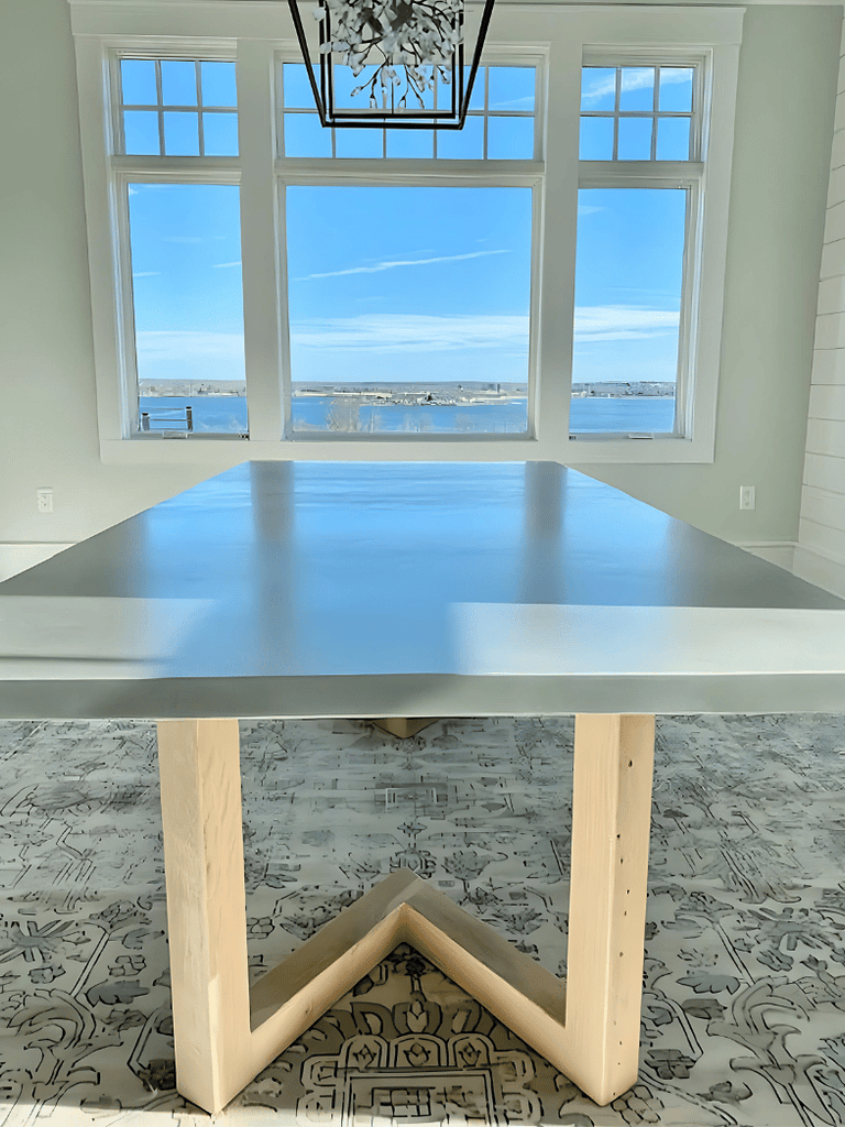 Bradford Zinc Dining Table - Custom Wood Furniture | Kingston Krafts
