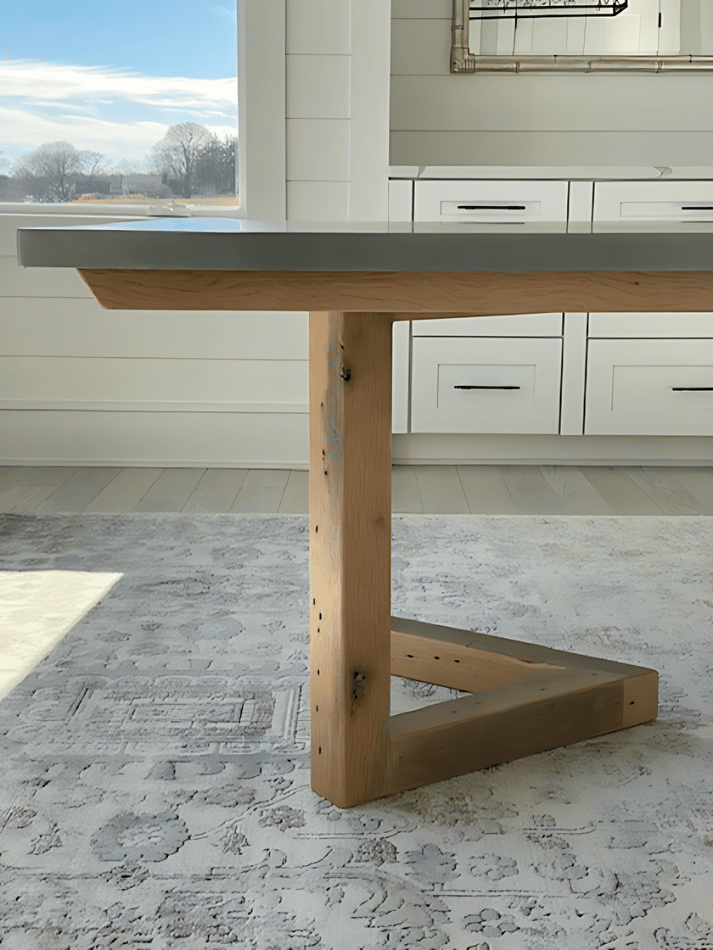 Bradford Zinc Dining Table - Custom Wood Furniture | Kingston Krafts
