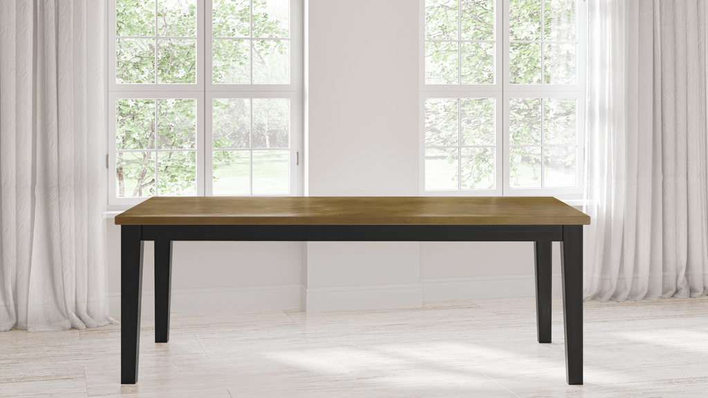 Cambridge Brass Top Dining Table - Custom Wood Furniture | Kingston Krafts
