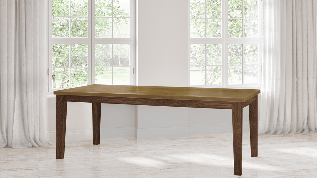 Cambridge Brass Top Dining Table - Custom Wood Furniture | Kingston Krafts