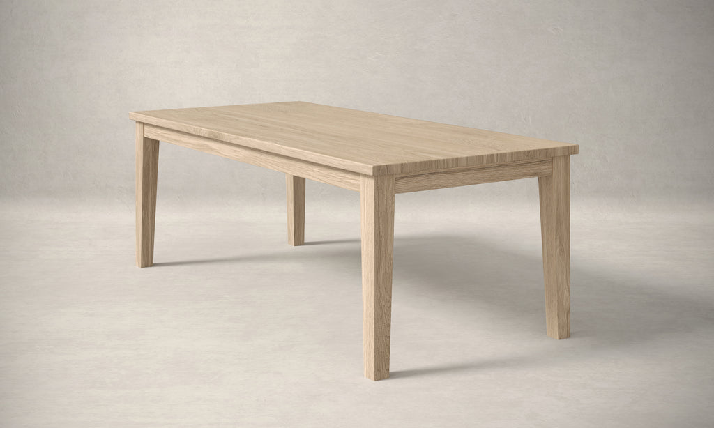 Cambridge White Oak Wood Dining Table - Custom Wood Furniture | Kingston Krafts