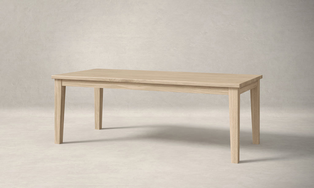 Cambridge White Oak Wood Dining Table - Custom Wood Furniture | Kingston Krafts