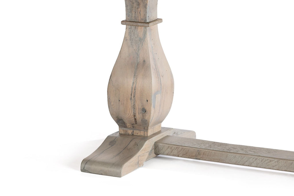 Dutch Trestle Zinc Dining Table - Custom Wood Furniture | Kingston Krafts