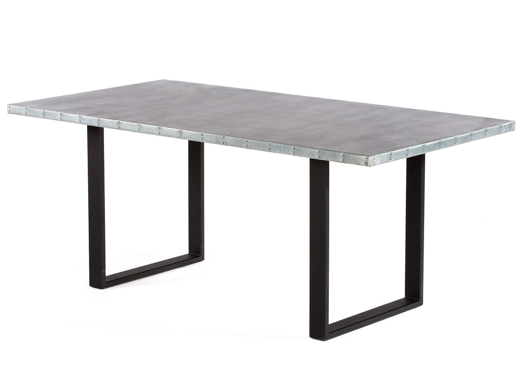 Maddox Zinc Dining Table - Custom Wood Furniture | Kingston Krafts