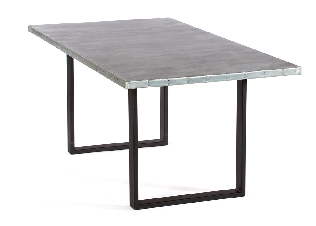 Maddox Zinc Dining Table - Custom Wood Furniture | Kingston Krafts