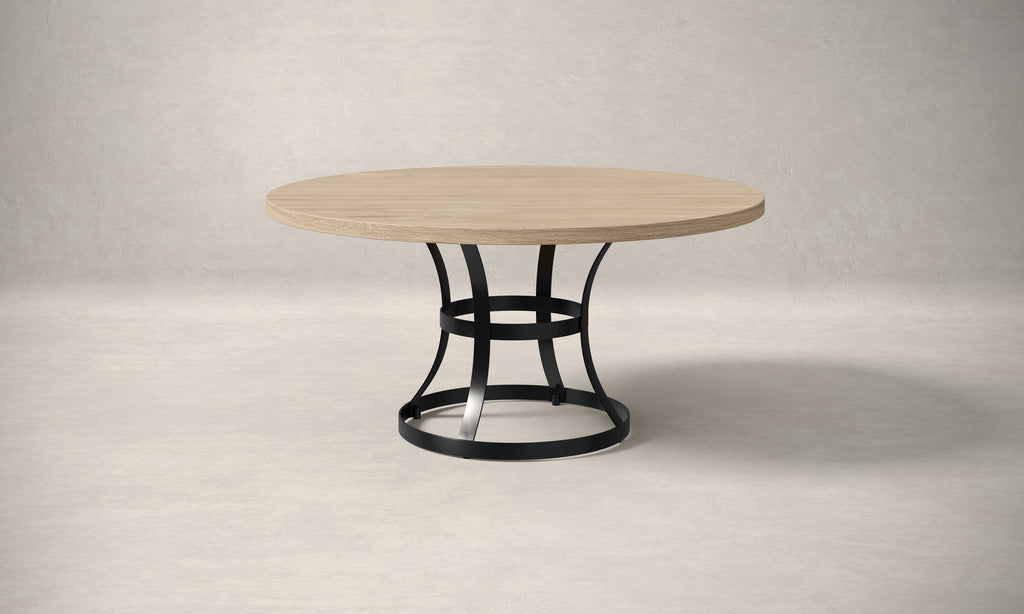 Madera White Oak Round Dining Table - Custom Wood Furniture | Kingston Krafts