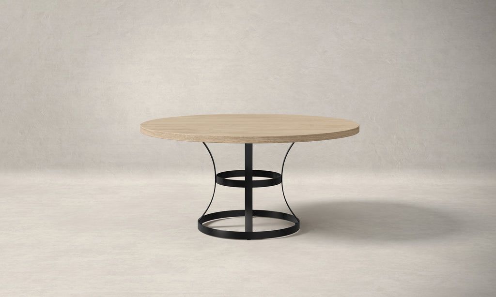 Madera White Oak Round Dining Table - Custom Wood Furniture | Kingston Krafts