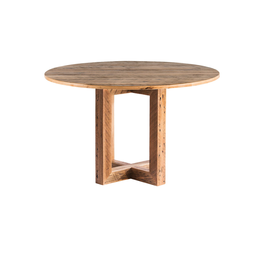 Winston Reclaimed Wood Top Dining Table - Custom Wood Furniture | Kingston Krafts