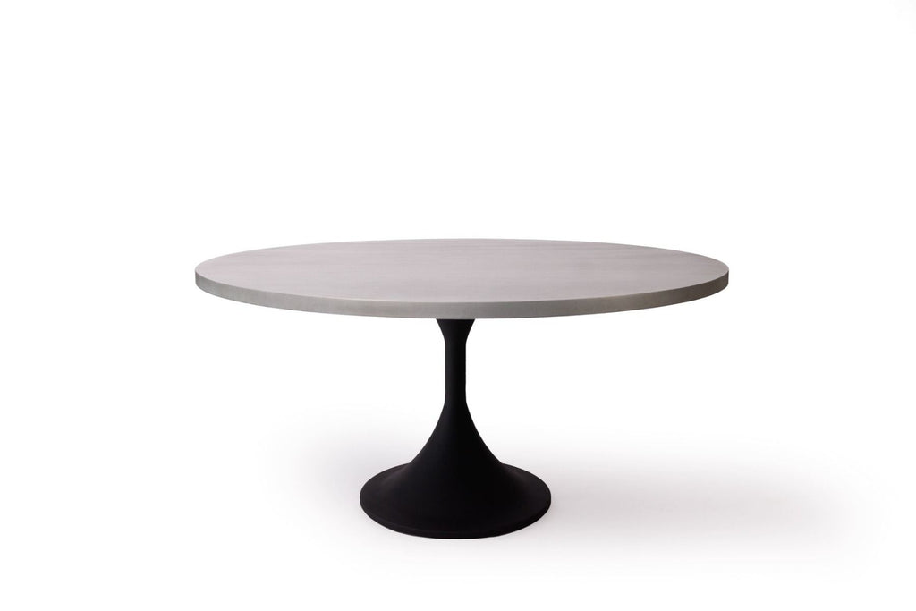 Tulip Round Zinc Dining Table - Custom Wood Furniture | Kingston Krafts