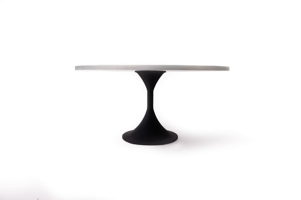 Tulip Round Zinc Dining Table - Custom Wood Furniture | Kingston Krafts
