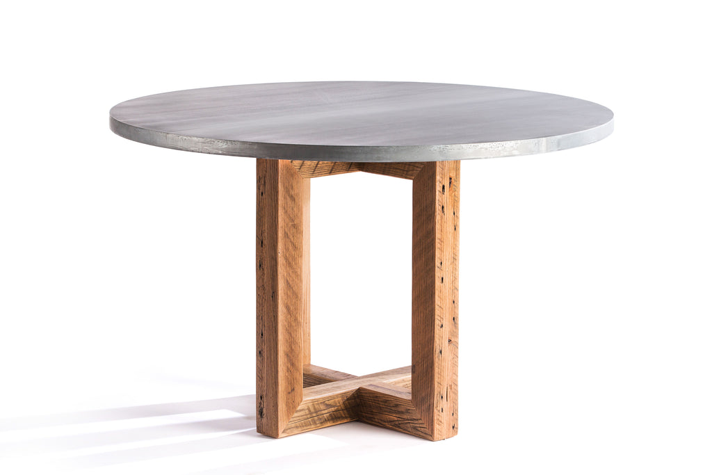 Winston Zinc Dining Table - Custom Wood Furniture | Kingston Krafts