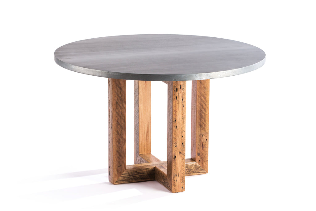 Winston Zinc Dining Table - Custom Wood Furniture | Kingston Krafts