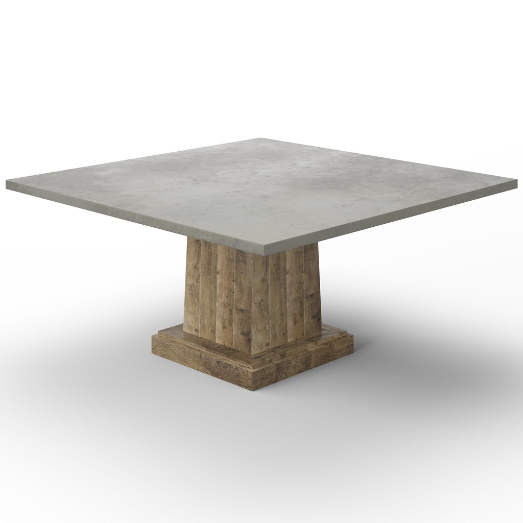 Santa Fe Square Zinc Dining Table - Custom Wood Furniture | Kingston Krafts
