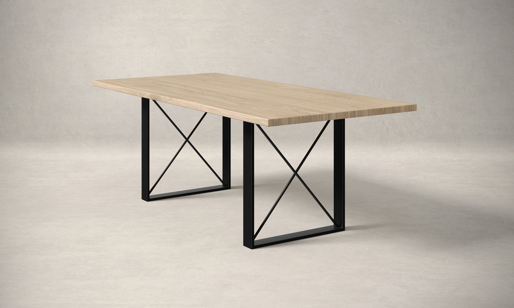 Soho White Oak Wood Top Dining Table - Custom Wood Furniture | Kingston Krafts
