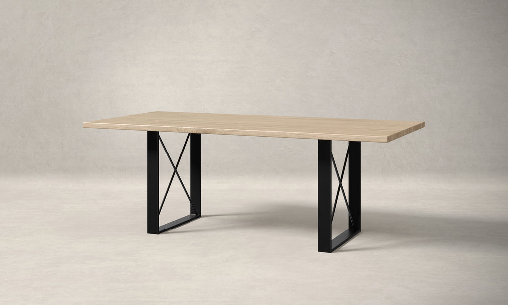 Soho White Oak Wood Top Dining Table - Custom Wood Furniture | Kingston Krafts