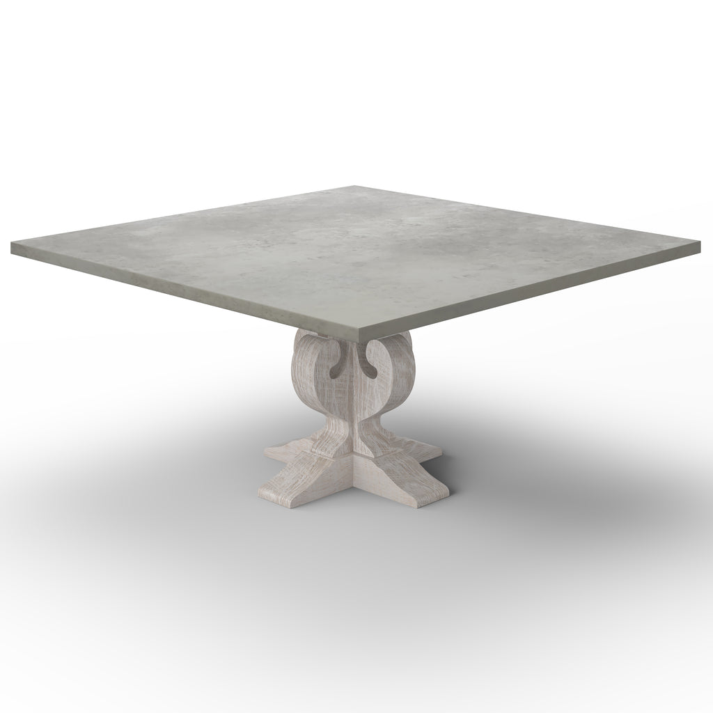 Fairfield Square Zinc Dining Table - Custom Wood Furniture | Kingston Krafts