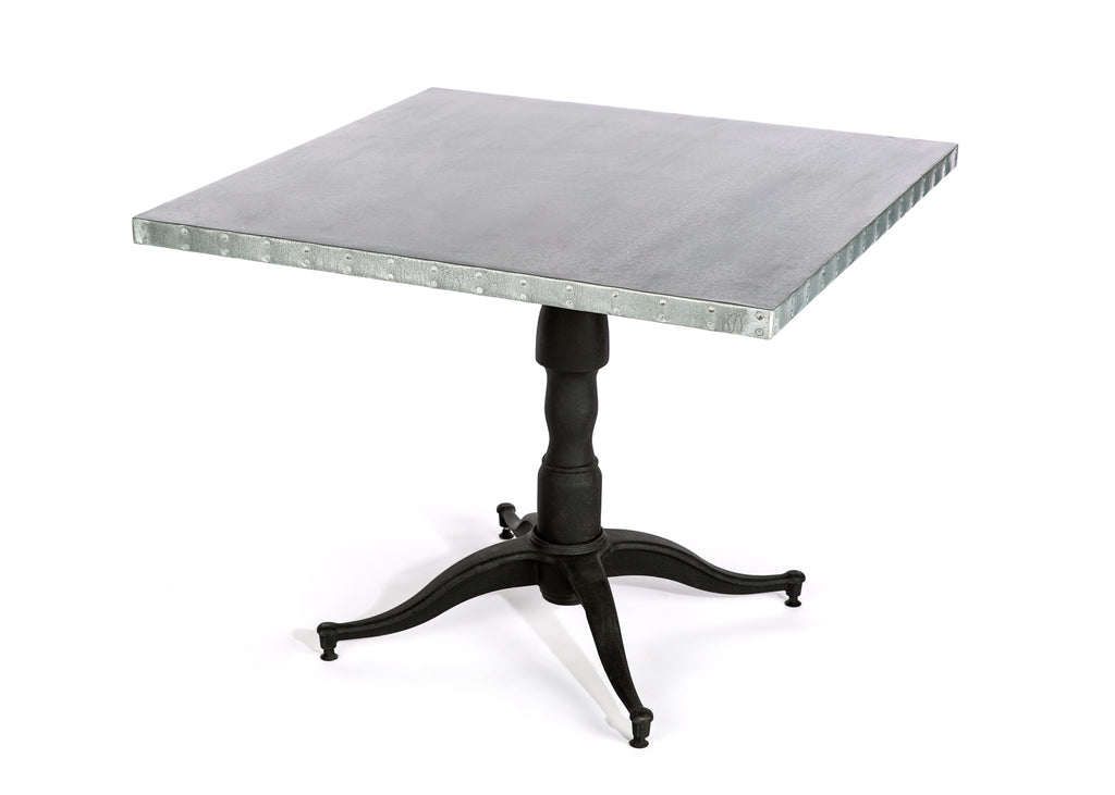 Francesca Square Zinc Dining Table - Custom Wood Furniture | Kingston Krafts