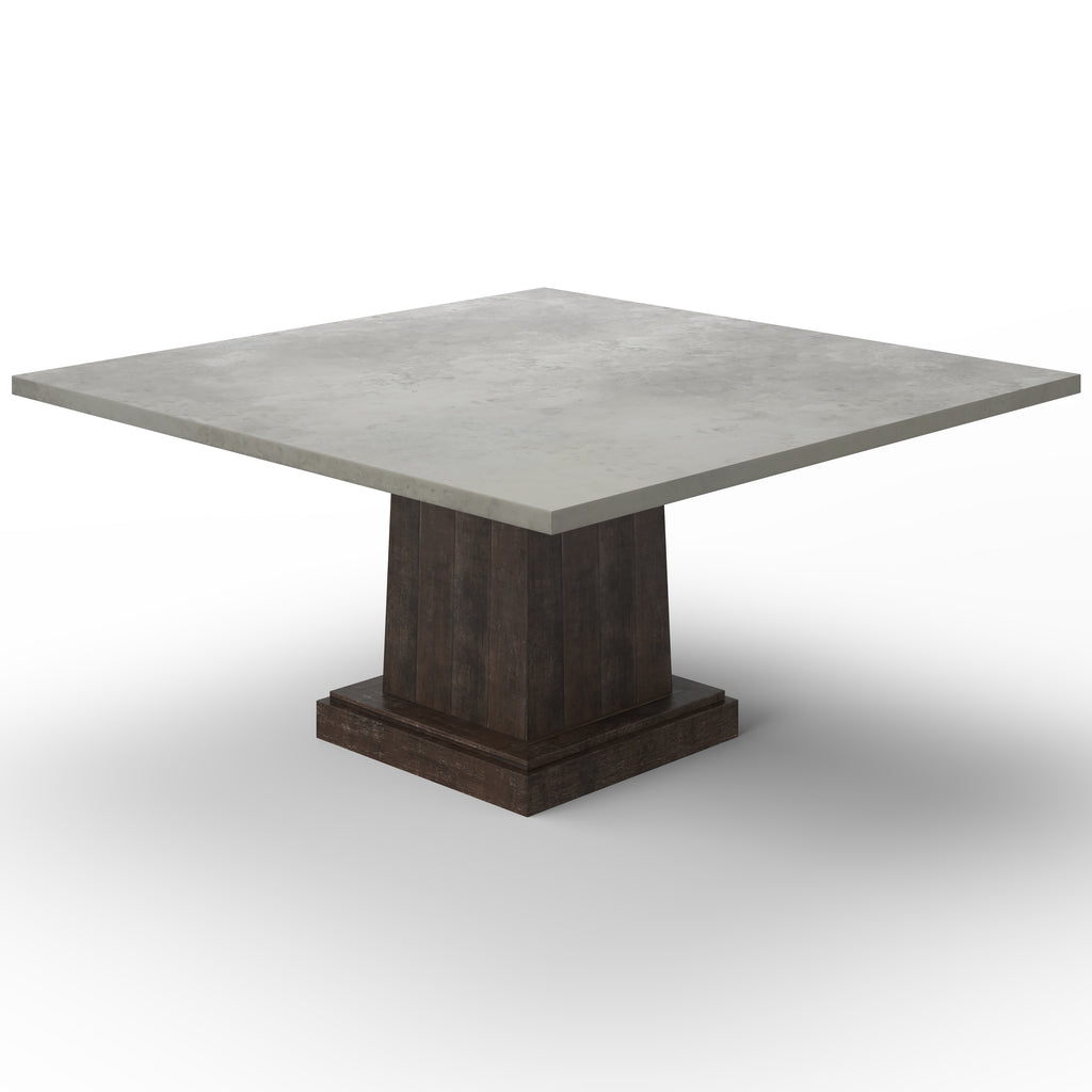 Santa Fe Square Zinc Dining Table - Custom Wood Furniture | Kingston Krafts