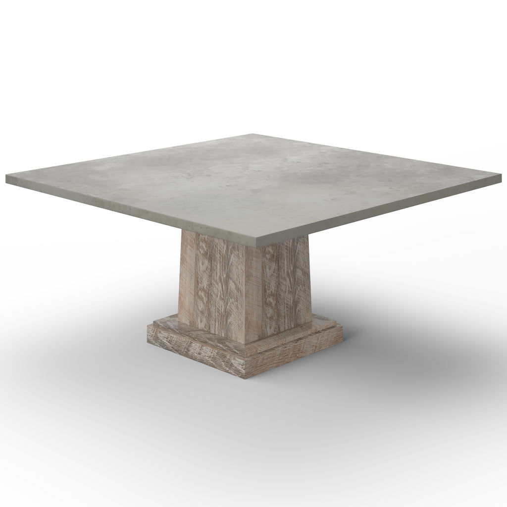 Santa Fe Square Zinc Dining Table - Custom Wood Furniture | Kingston Krafts