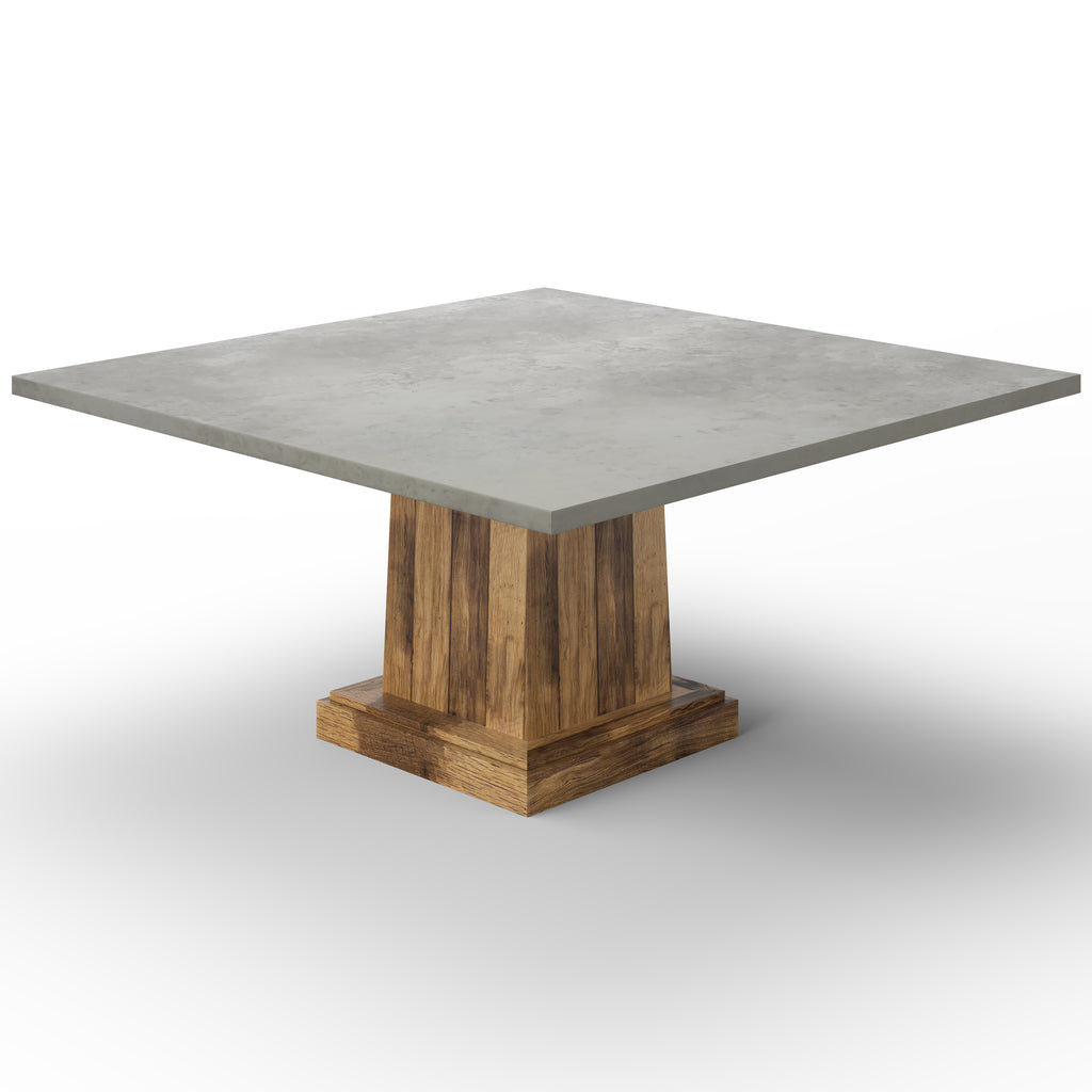Santa Fe Square Zinc Dining Table - Custom Wood Furniture | Kingston Krafts
