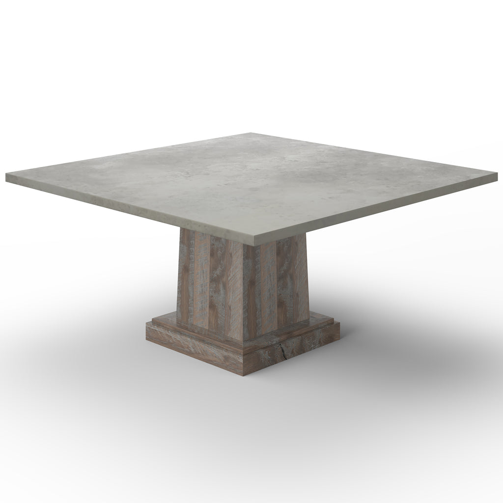Santa Fe Square Zinc Dining Table - Custom Wood Furniture | Kingston Krafts