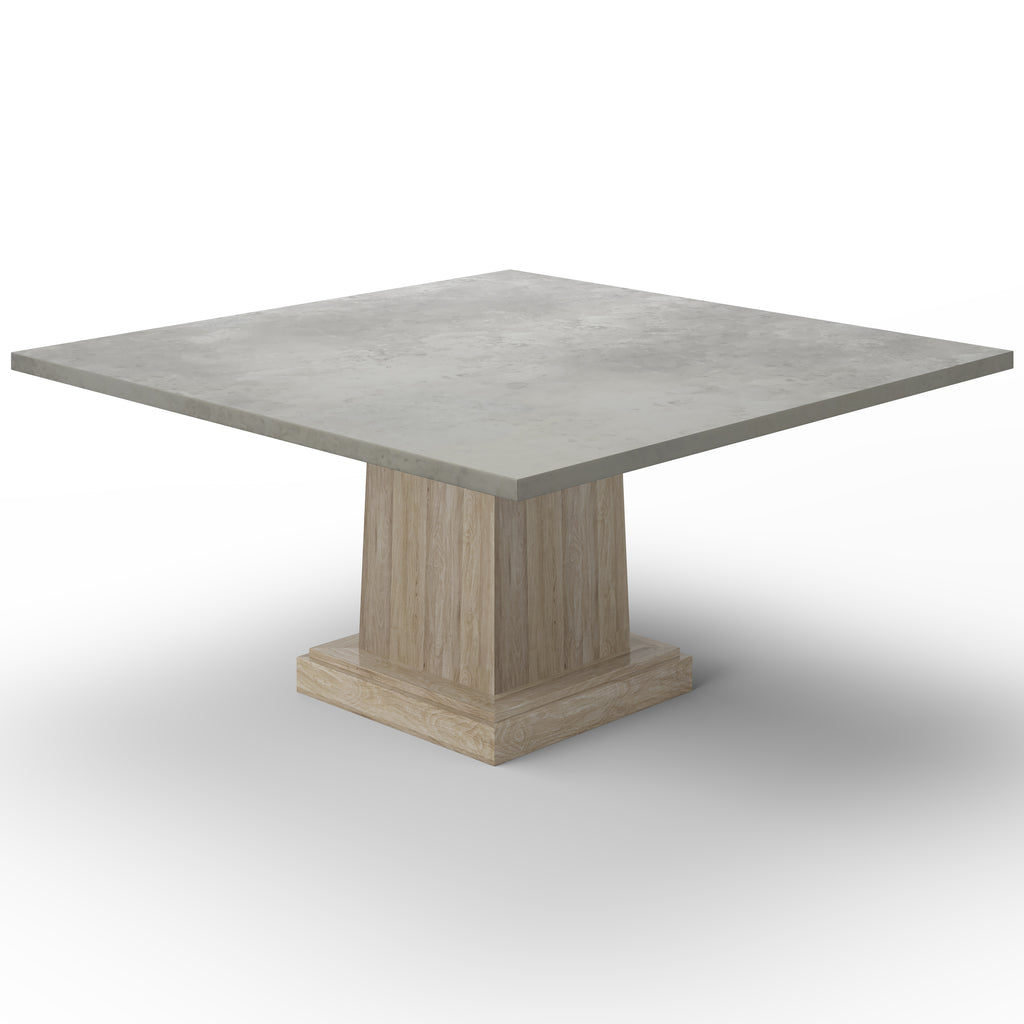 Santa Fe Square Zinc Dining Table - Custom Wood Furniture | Kingston Krafts