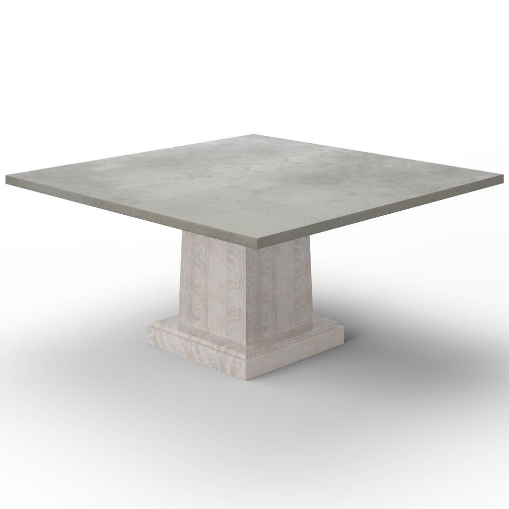 Santa Fe Square Zinc Dining Table - Custom Wood Furniture | Kingston Krafts