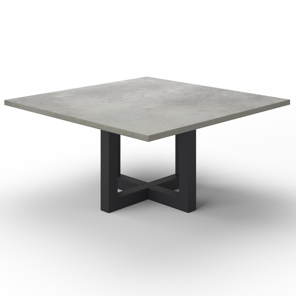Winston Square Zinc Top Table - Custom Wood Furniture | Kingston Krafts