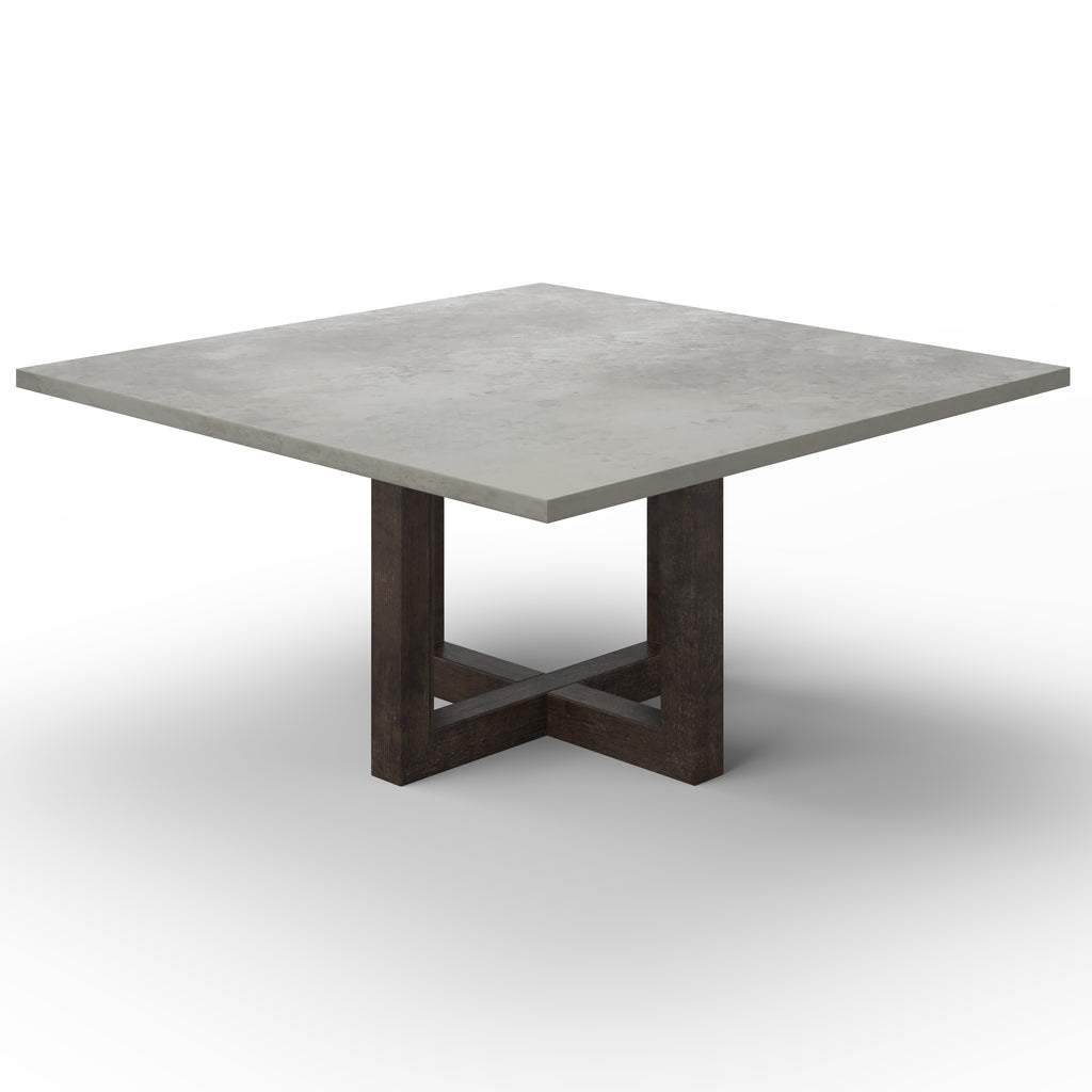 Winston Square Zinc Top Table - Custom Wood Furniture | Kingston Krafts