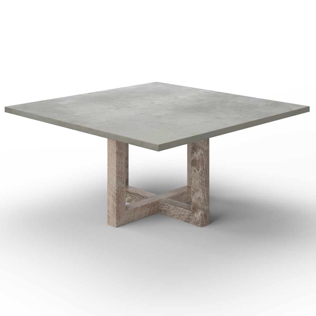 Winston Square Zinc Top Table - Custom Wood Furniture | Kingston Krafts