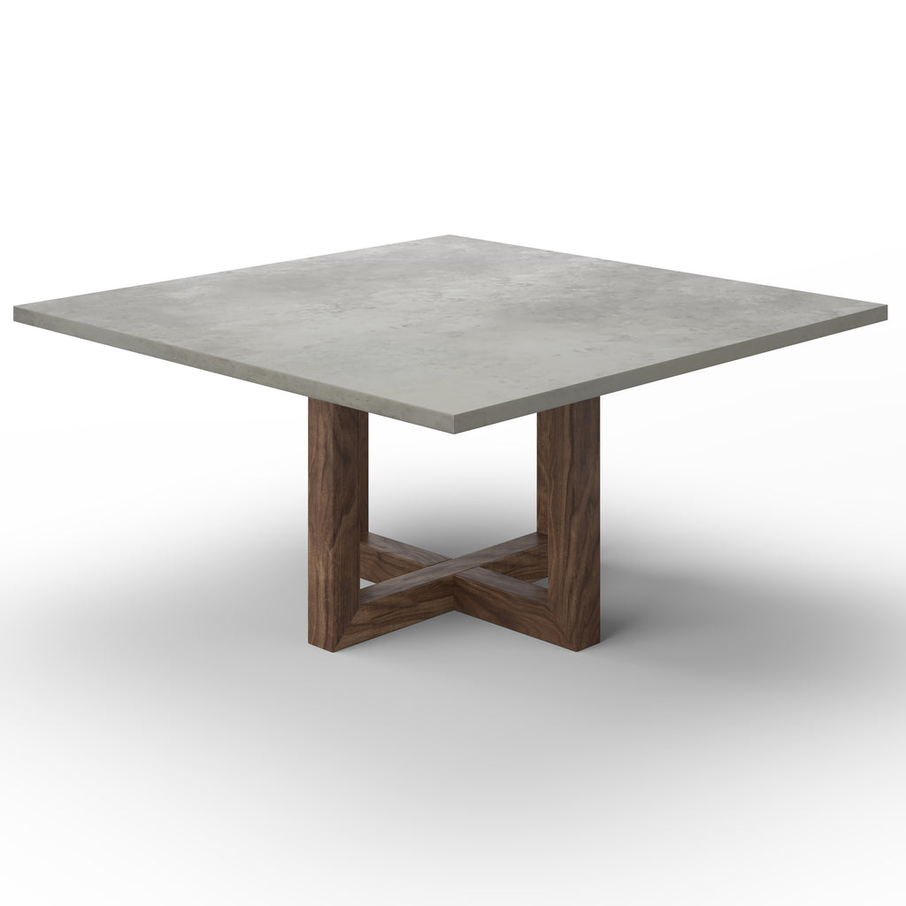 Winston Square Zinc Top Table - Custom Wood Furniture | Kingston Krafts