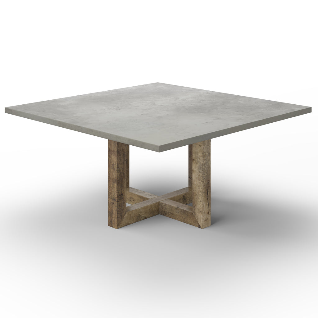 Winston Square Zinc Top Table - Custom Wood Furniture | Kingston Krafts