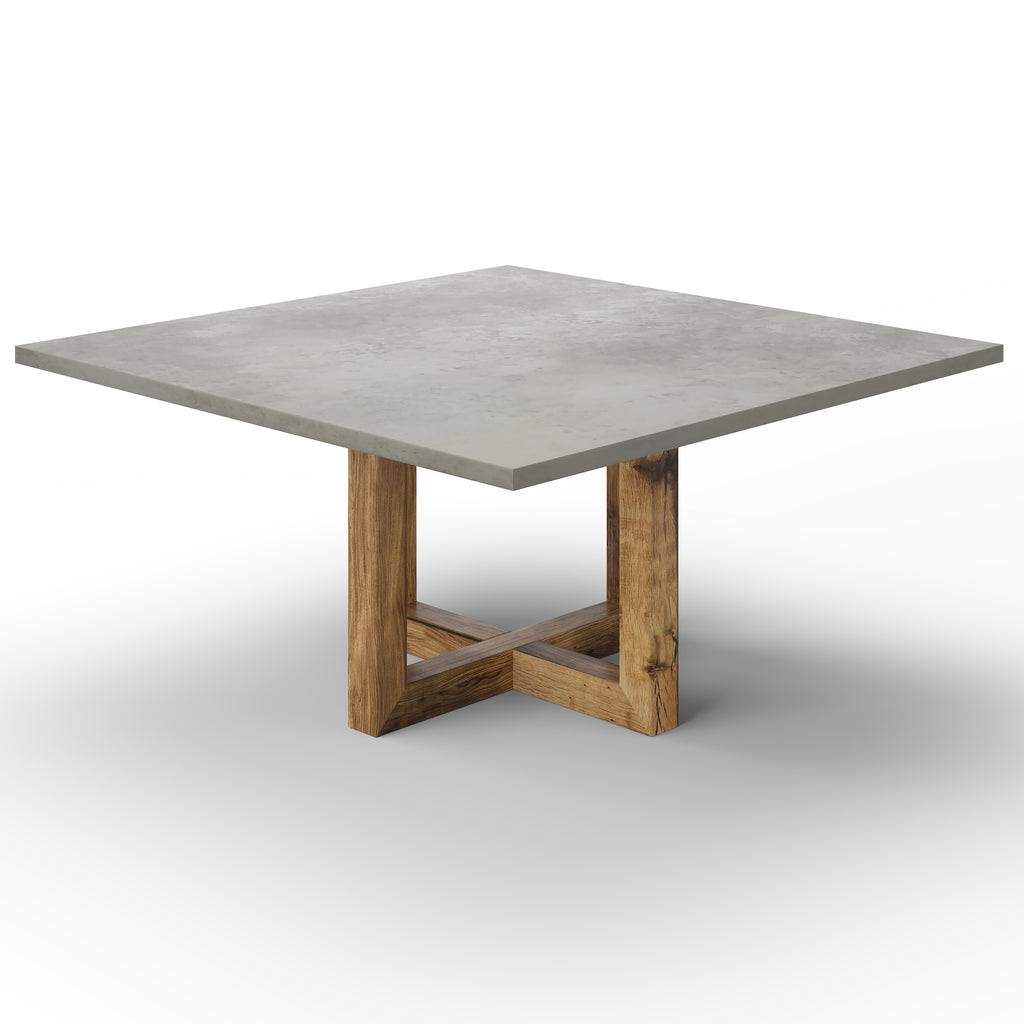 Winston Square Zinc Top Table - Custom Wood Furniture | Kingston Krafts