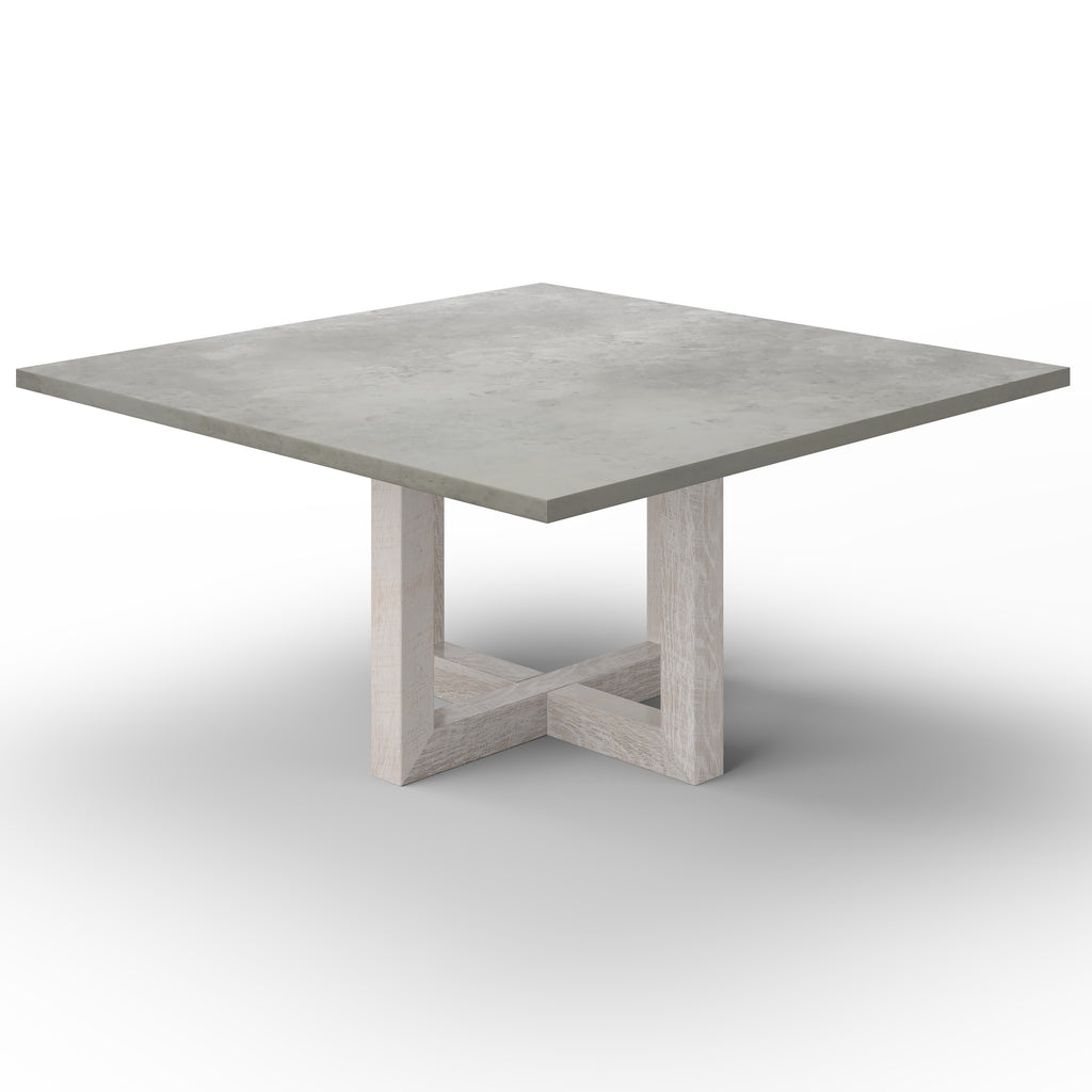 Winston Square Zinc Top Table - Custom Wood Furniture | Kingston Krafts