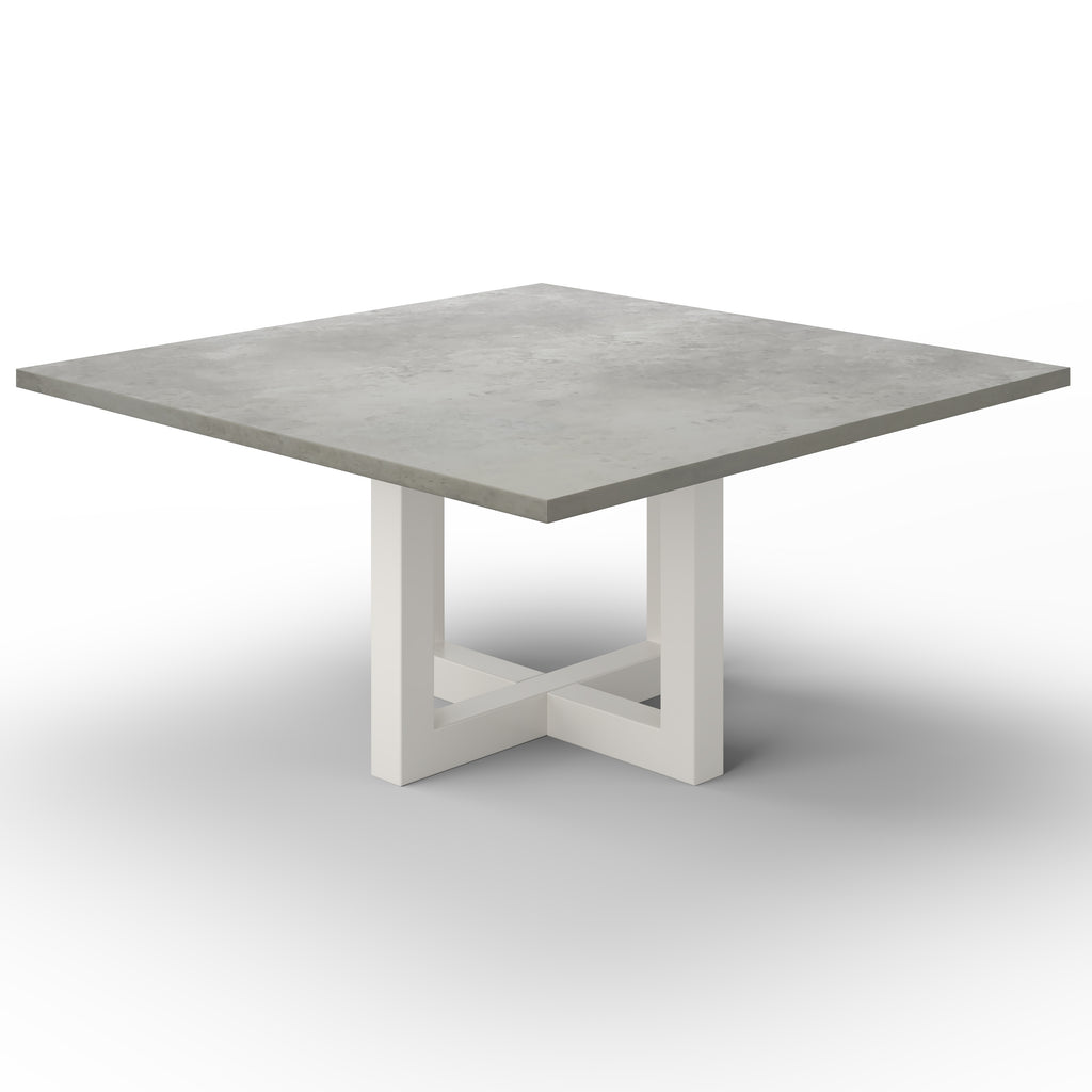 Winston Square Zinc Top Table - Custom Wood Furniture | Kingston Krafts