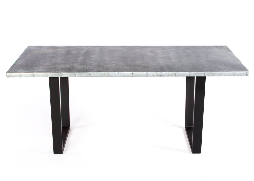 Trenton Zinc Dining Table - Custom Wood Furniture | Kingston Krafts
