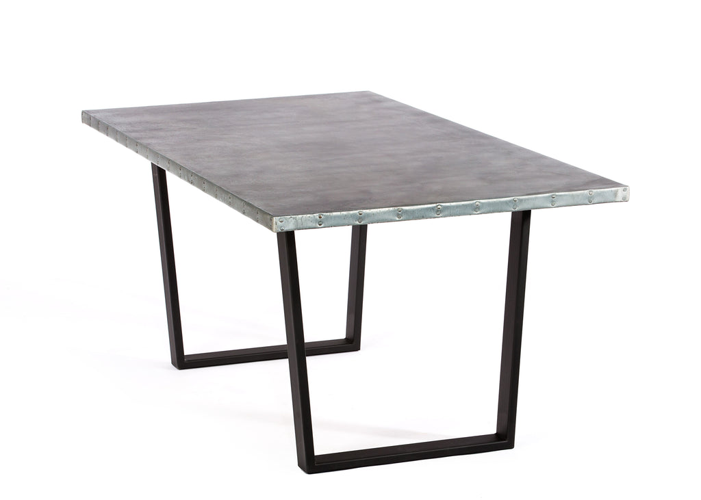 Trenton Zinc Dining Table - Custom Wood Furniture | Kingston Krafts