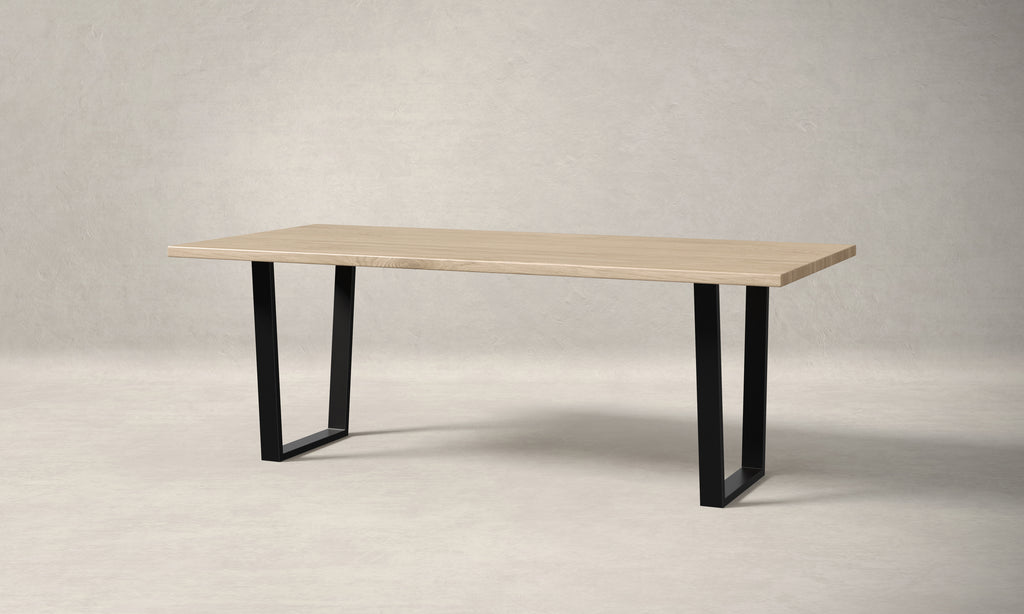 Trenton White Oak Wood Dining Table - Custom Wood Furniture | Kingston Krafts