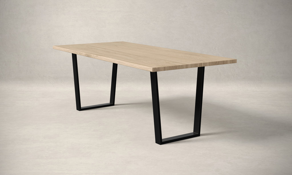 Trenton White Oak Wood Dining Table - Custom Wood Furniture | Kingston Krafts