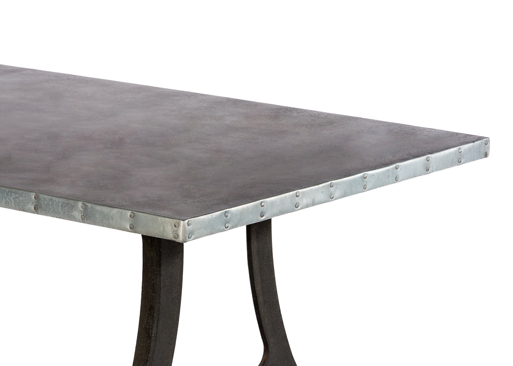 Williamsburg Zinc Dining Table - Custom Wood Furniture | Kingston Krafts