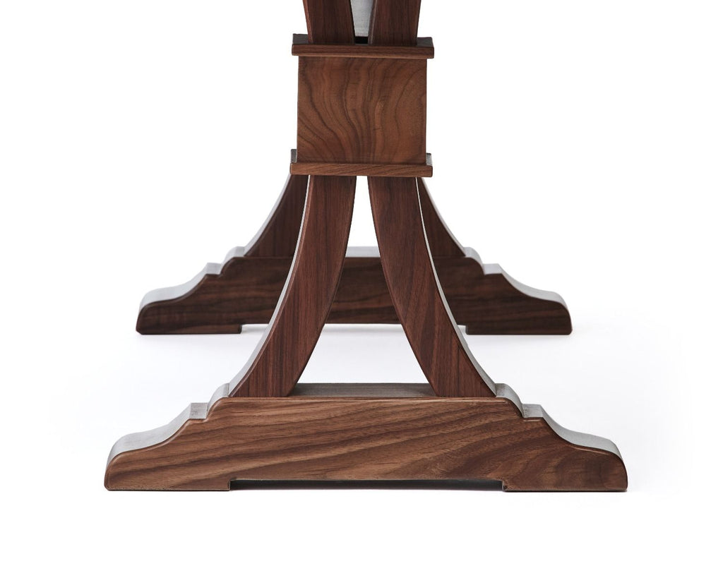 Hampton Trestle Zinc Dining Table - Custom Wood Furniture | Kingston Krafts