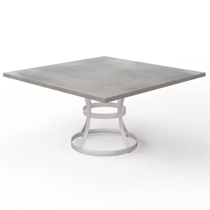 Madera Square Zinc Dining Table - Custom Wood Furniture | Kingston Krafts