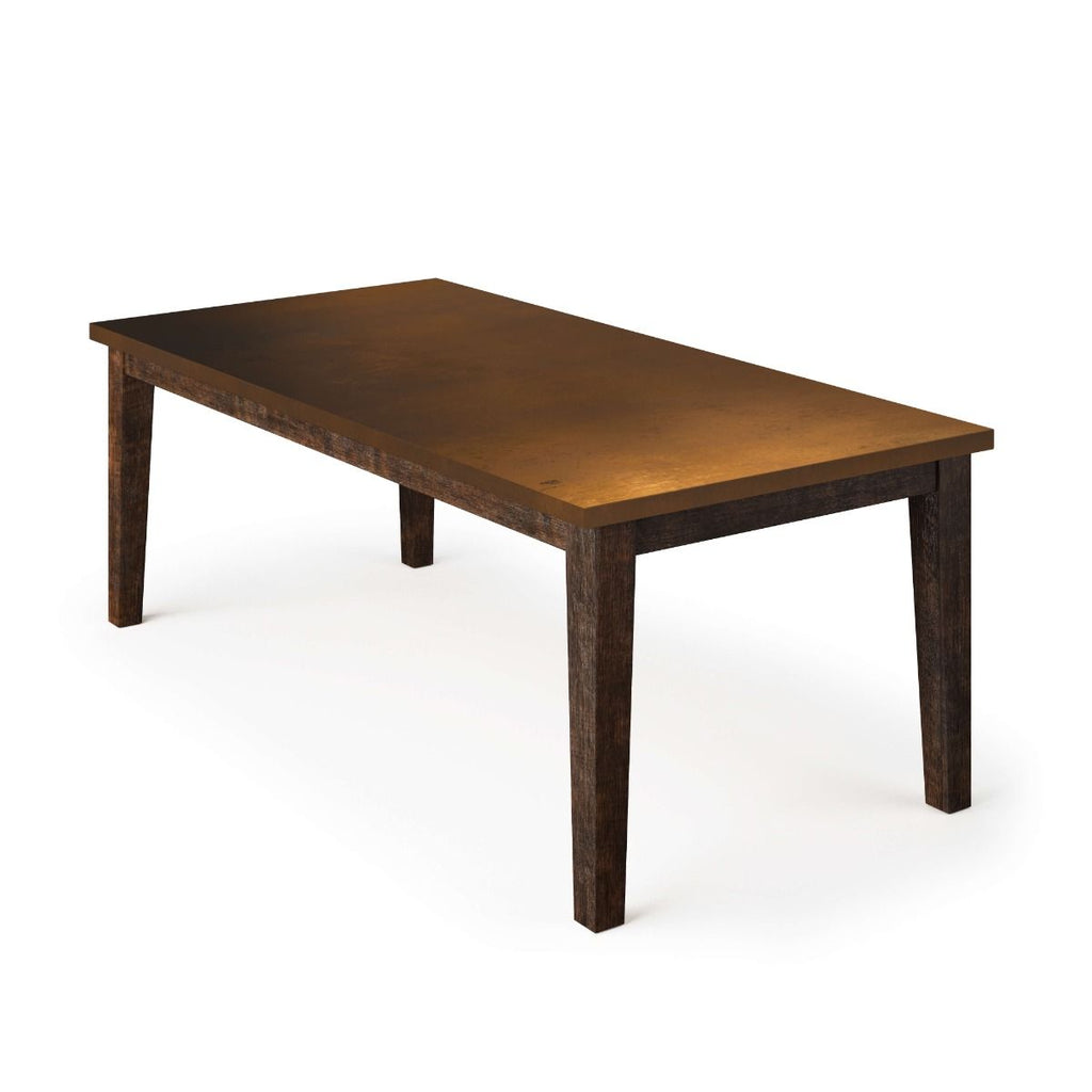 Cambridge Bronze Top Dining Table - Custom Wood Furniture | Kingston Krafts