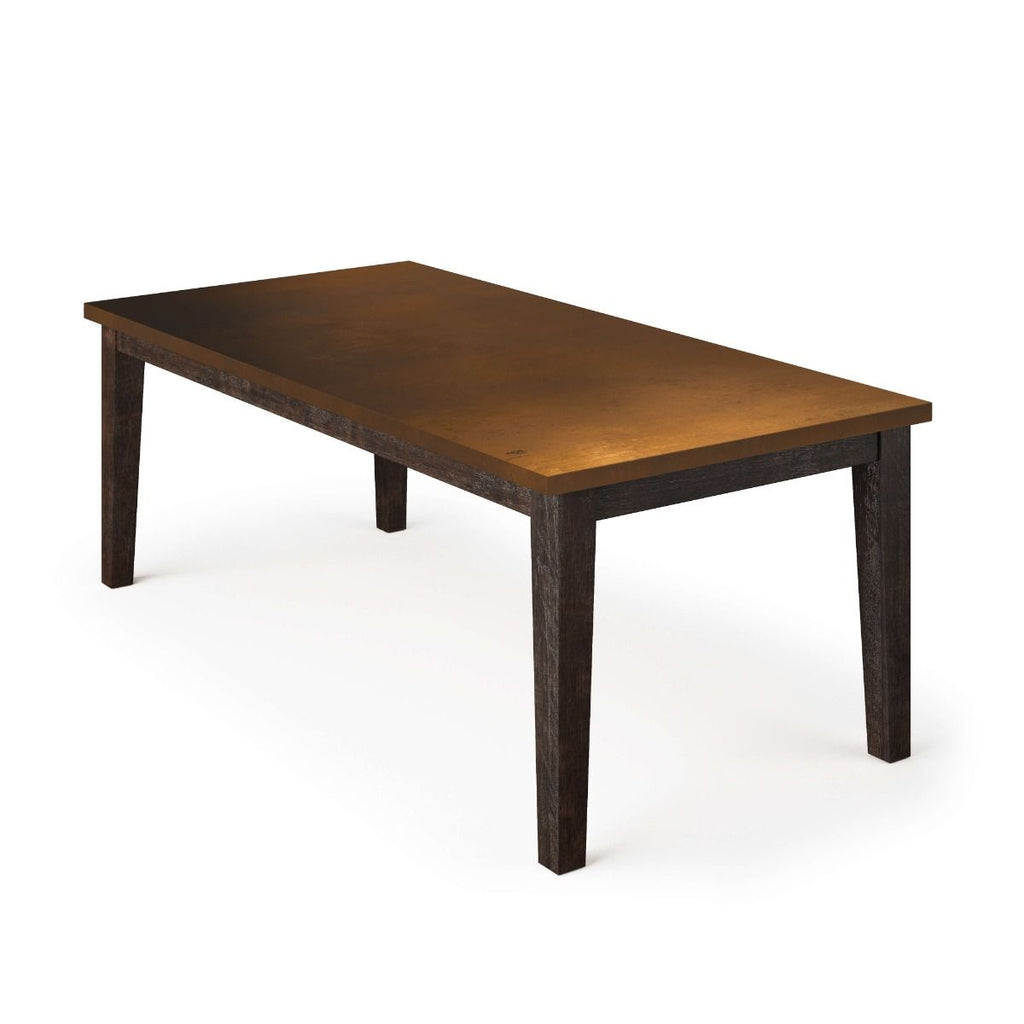 Cambridge Bronze Top Dining Table - Custom Wood Furniture | Kingston Krafts
