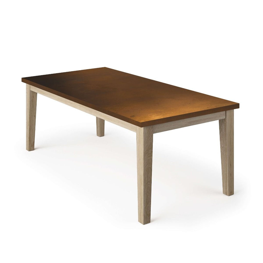 Cambridge Bronze Top Dining Table - Custom Wood Furniture | Kingston Krafts