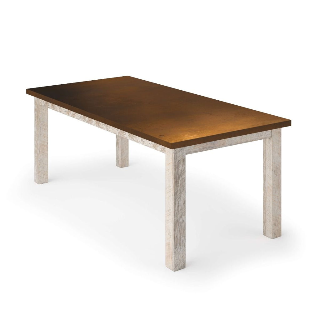 Parsons Bronze Top Dining Table - Custom Wood Furniture | Kingston Krafts