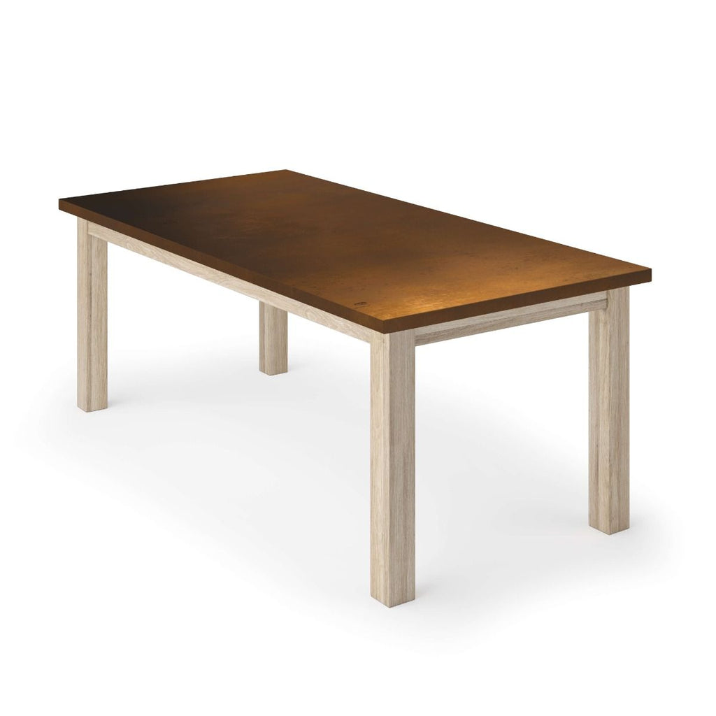 Parsons Bronze Top Dining Table - Custom Wood Furniture | Kingston Krafts