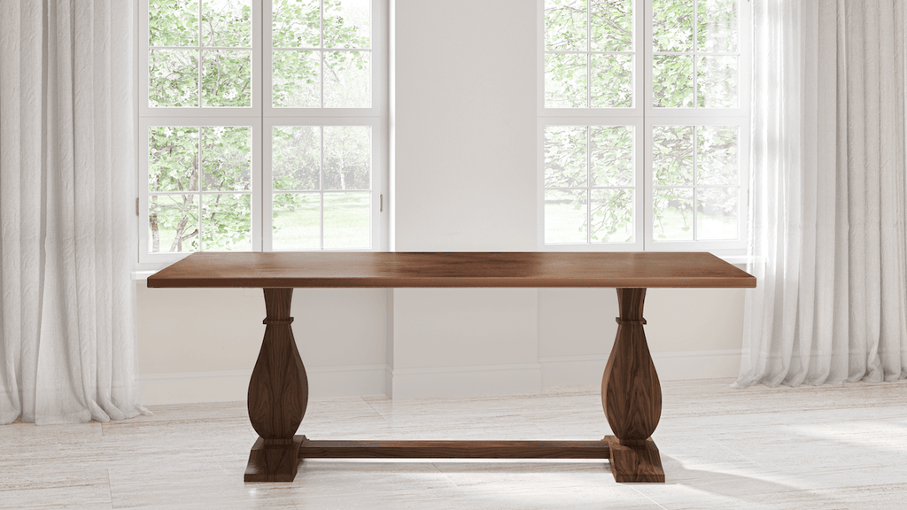 Dutch Trestle Copper Top Dining Table - Kingston Krafts